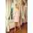 190-1 MARGARET dress with lace on the sleeves - pastel pink
