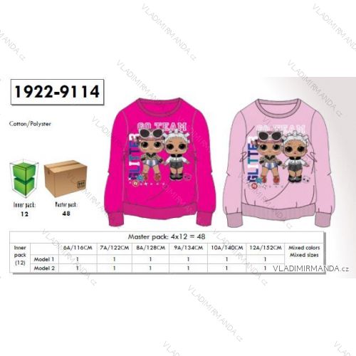 Sweatshirt LOL children and adolescent girls (6-12 years) SETINO 1922-9114