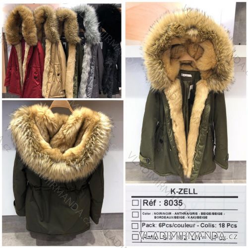 Winter jacket with hood and fur (s-m-l) K-ZELL FASHION KZE198035