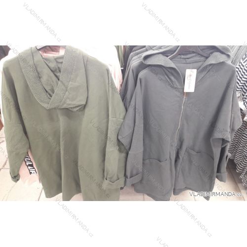 Sweatshirt extended cardigan women zip (uni s / l) ITALIAN MODA IM719412
