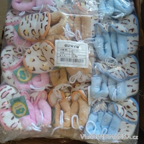 Baby Booties Slippers Infant Girls and Boys (0-12m) AURA.VIA BM165
