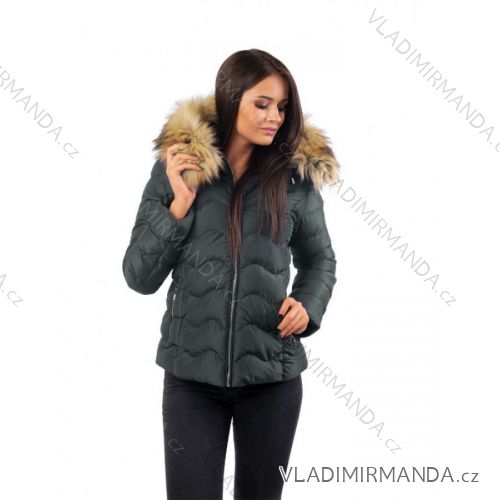 Jacket winter with fur, quilted (s-xl) MFASHION MF19-206A
