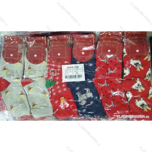 Women's socks warm Christmas motif (35-41) AURA.VIA SNZ5135