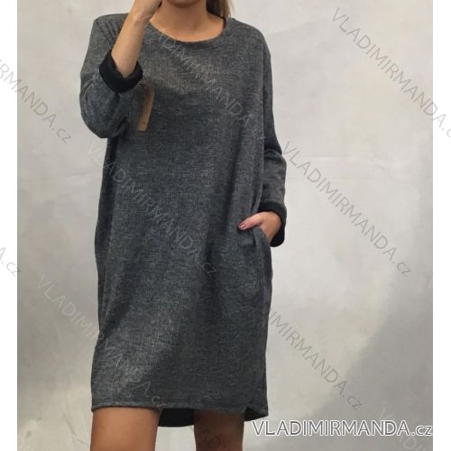 Warm Dress 3/4 Long Sleeve Ladies (uni m-xl) ITALIAN MODA IM718848