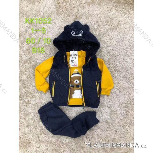 Set boys' vest, t-shirt and tracksuit (1-5 years) SAD SAD19KK1052