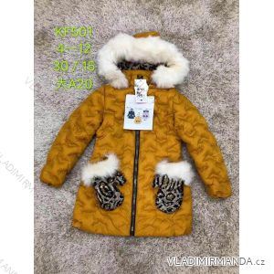 Coat winter with hood and fur children adolescent girls (4-12 years) SAD SAD19F503