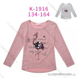 Long sleeve T-shirt with young girls (134-164) KUGO K1916