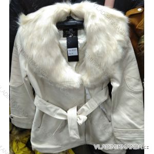 Women's winter leather jacket with fur (S-2XL) MISS SISSY MA119MD2207