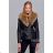 Women's winter leather jacket with fur (S-2XL) METROFIVE MET19002
