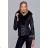 Women's winter leather jacket with fur (S-2XL) METROFIVE MET19003
