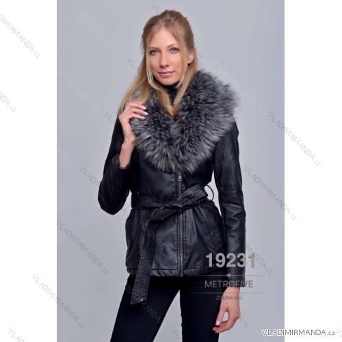 Winter leather jacket with fur (S-2XL) METROFIVE MET19004
