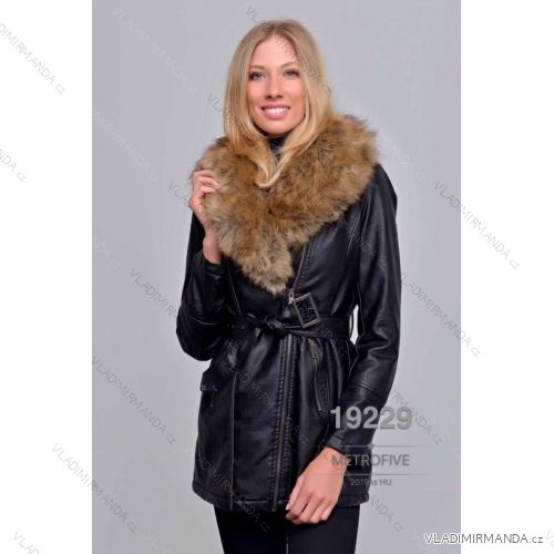 Winter leather jacket with fur (S-2XL) METROFIVE MET19005
