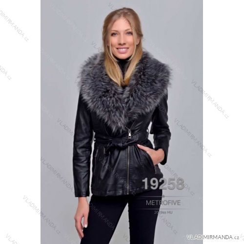 Winter leather jacket with fur (S-2XL) METROFIVE MET19006
