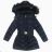 Jacket / coat winter quilted with fur kids adolescent girls (4-12 years) KUGO JK1802