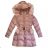 Jacket / coat winter quilted with fur kids adolescent girls (8-16 years old) KUGO JK1807-1
