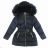 Jacket / coat winter with fur children adolescent girls (8-16years) KUGO JK1806