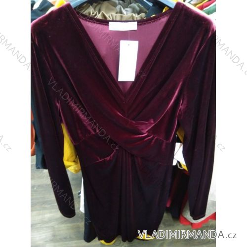 Velvet Long Sleeve Dress, Line Women (uni s / l) ITALIAN FASHION IM9191112