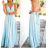 Summer long sleeveless dress women's flowered (s-xl) AFASHION AF19190 menthol M (EU 38 / Pants 29)