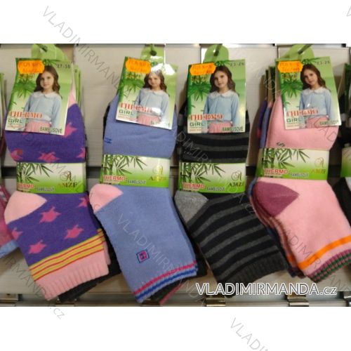 Warm bamboo socks for girls (23-30) AMZF FCB8115
