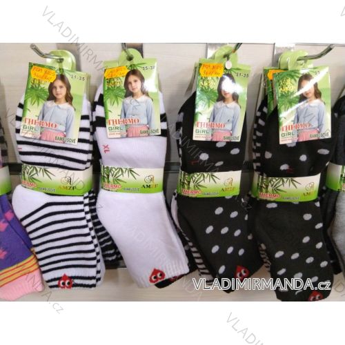 Socks warm bamboo youth girls (31-38) AMZF FCB8105