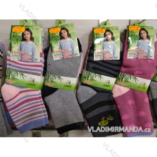 Socks warm bamboo youth girls (31-38) AMZF B8101
