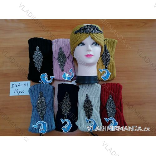 Women's knitted headband (ONE SIZE) DELFIN EGA-01
