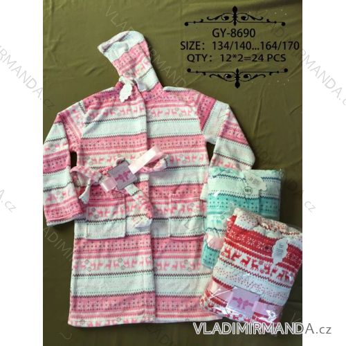 Girls' dressing gown (134-170) N-FEEL GY-8690
