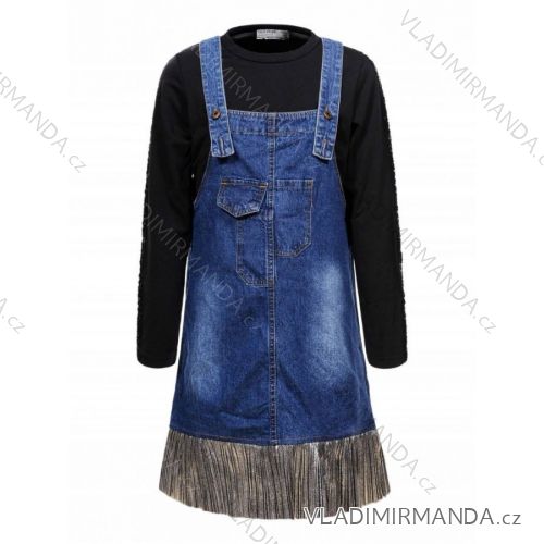 Set summer denim dress and t-shirt for children and adolescent girls (110-160) GLO-STORY GLO19GLT-7494