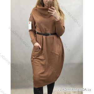 Women's warm knitted long sleeve dress (uni L / XL) ITALIAN FASHION IM519LS2795