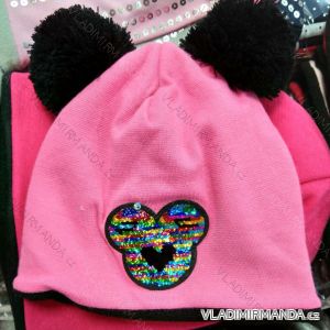 Fleece padded cap with sequins for girls (3-8 years) POLAND PRODUCTION PV319455
