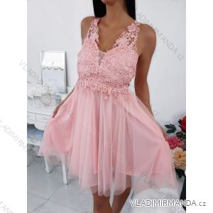 Elegant Sleeveless Lace Dress, Lace Women (uni sl) ITALIAN FASHION IM919828