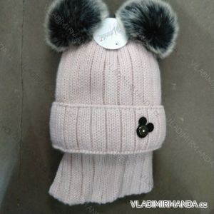 Women's winter hat and necklace (ONE SIZE) WROBI POLAND PV319489
