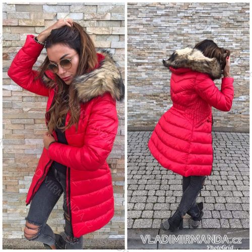 Jacket winter with fur women (s-xl) POLISH MODA JMK190022