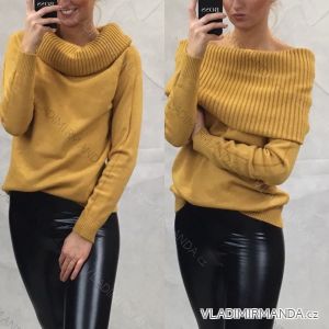 Sweater with Collar Warm Knit Long Sleeve Women's (uni m / L) ITALIAN FASHION IM519561