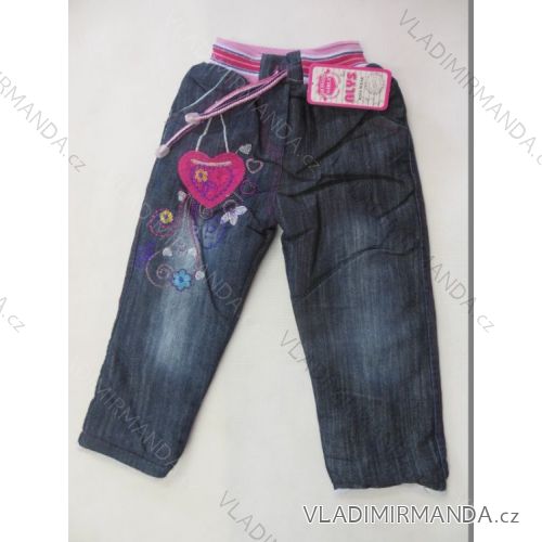 Rifle jeans kojenecké dětské dívčí s beránkem (1-4 roky) ALYS RT23002
