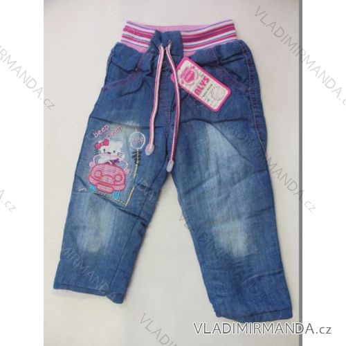 Rifle jeans kojenecké dětské dívčí s beránkem (1-4 roky) ALYS RT23004
