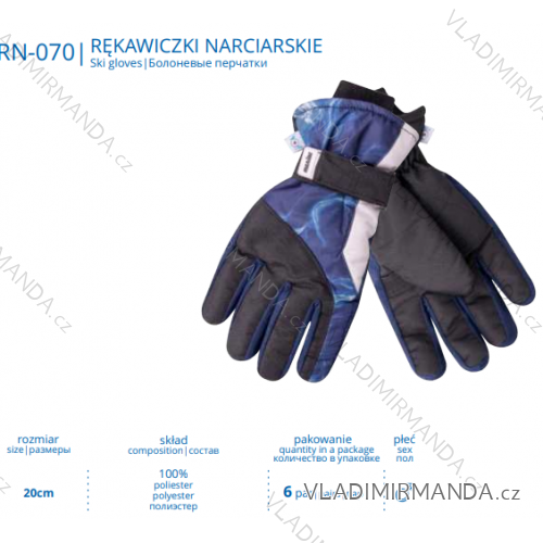 Children´s ski gloves youth (20 cm) YoClub PV319RN-070
