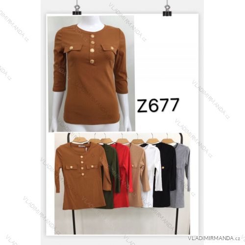 T-shirt with studs 3/4 sleeve women (s-xl) M.B.21 MA719Z677
