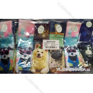 Classic low socks with animals women (35-38,38-41) AURA.VIA PON19NP156