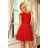 157-7 Dress MARTA with lace - red
