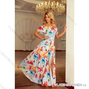 194-1 Long dress with frill
 NMC-194-1