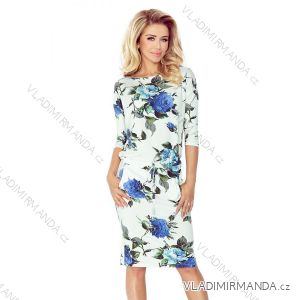 Sporty dress - large blue flowers 13-65
 NMC-13-65