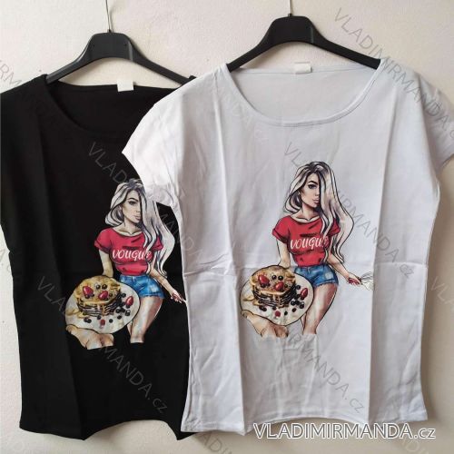 T-shirt short sleeve ladies vogue girl (s-xl) Turkish fashion IM194041
