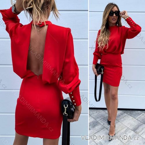 Elegant long sleeve dress women (uni s / m) ITALIAN MODA IM1519074
