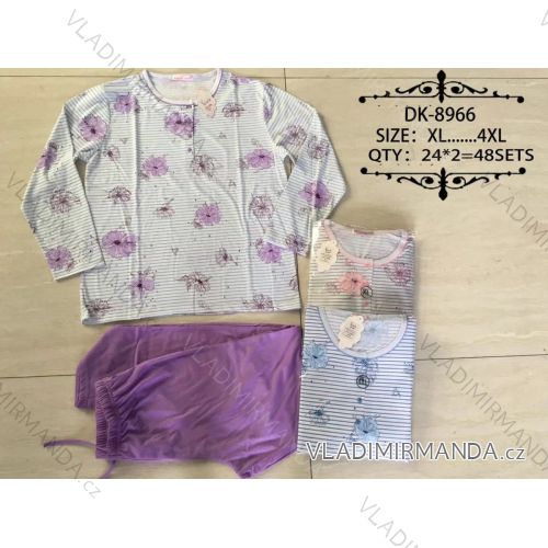 Pajamas long women's cotton oversized (xl-4xl) VALERIE DREAM DK-8966
