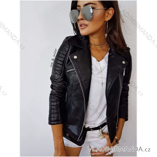 Spring leatherette jacket women's (s-xl) Polish moda JMK19039