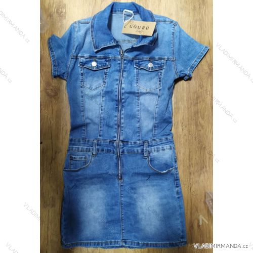 Denim short sleeve dress women (xs-xl) GOURD MA120GD6049-J
