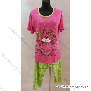 Pajamas short sleeve 3/4 pants women's cotton oversized (m-3xl) VLOMOLLA SECRET 81089
