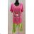 Pajamas short sleeve 3/4 pants women's cotton oversized (m-3xl) VLOMOLLA SECRET 81089
