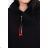 Oversize dark pink tunic with a zipper on the hood